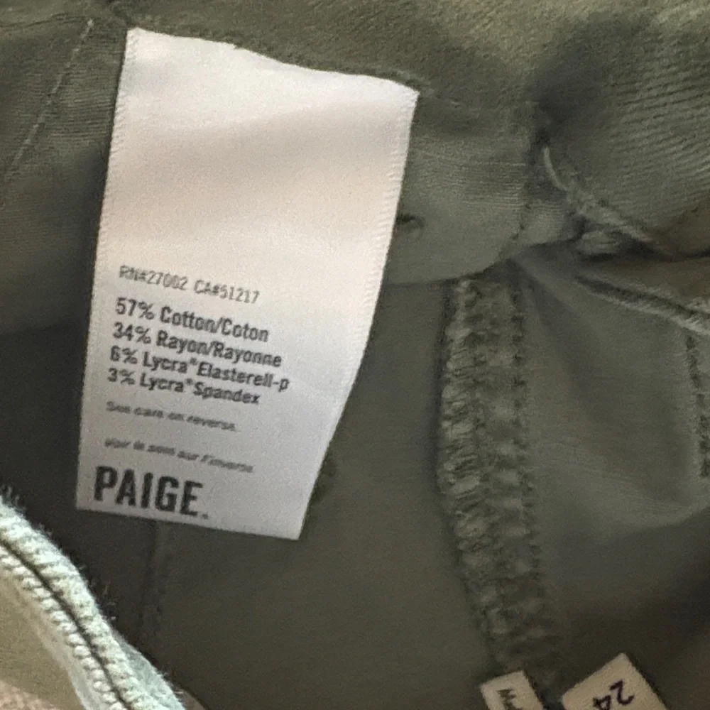 PAIGE Olive Green High-Waist Utility Shorts - Picture 4 of 7